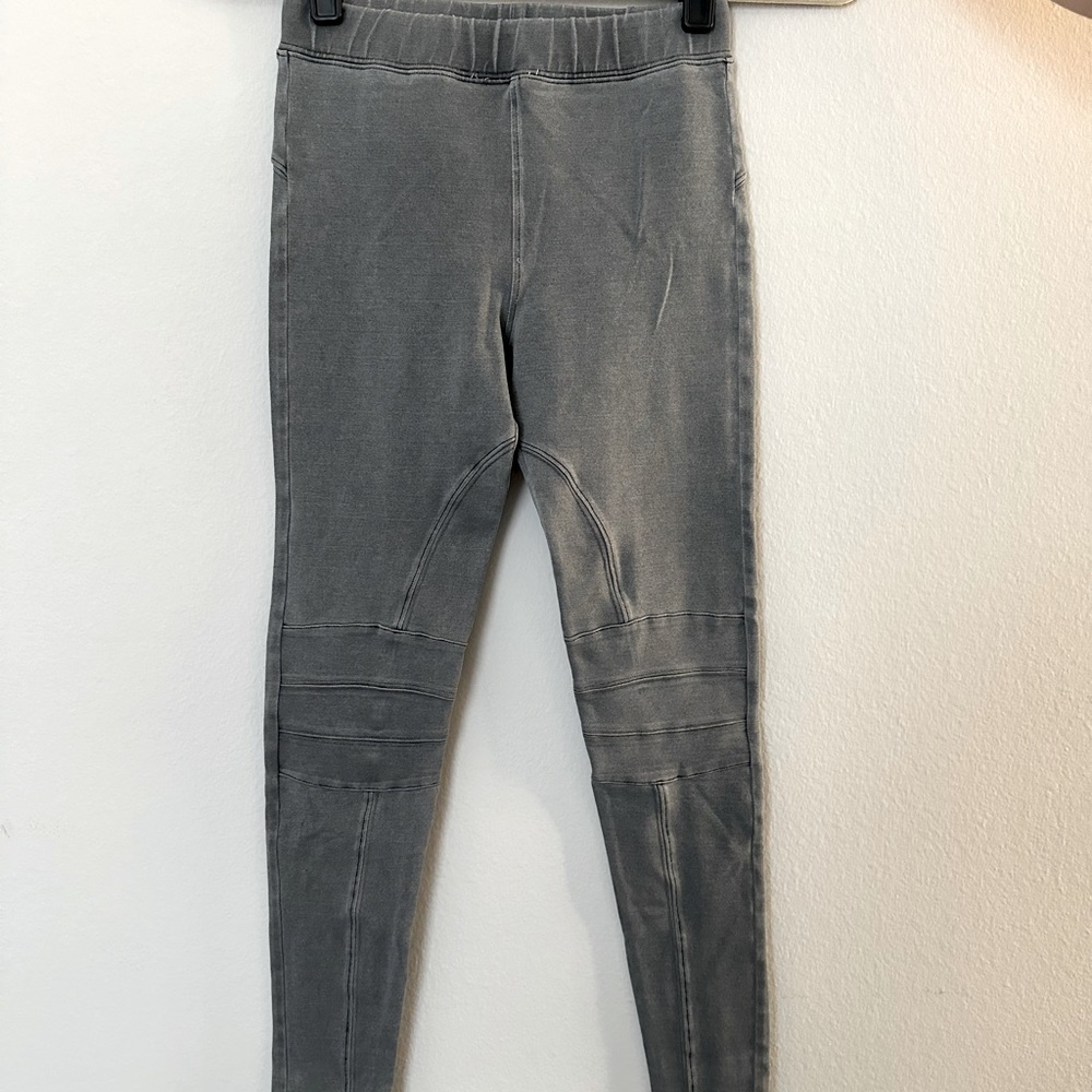 David Lerner Grey Moto Leggings- Size S